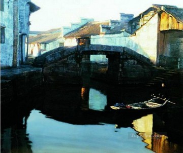 橋 1984 山水中国の風景 Oil Paintings